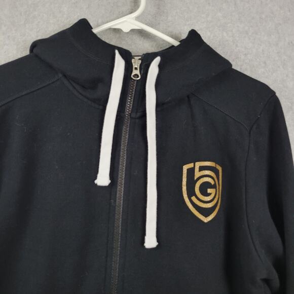 Goal Five Canada Soccer Black LS Zip Up Hoodie Sweatshirt Women's Large Pockets - Picture 3 of 13